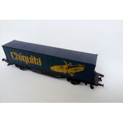 Wagon plat avec porte conteneurs Bananes Chiquita