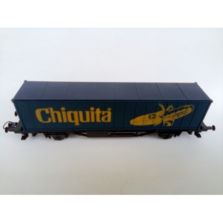 Wagon plat avec porte conteneurs Bananes Chiquita Lima Jouef HO