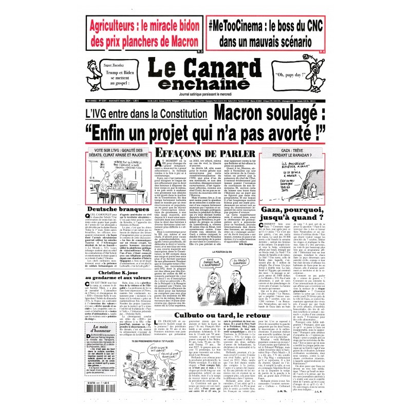 Le Canard enchainé n°5391