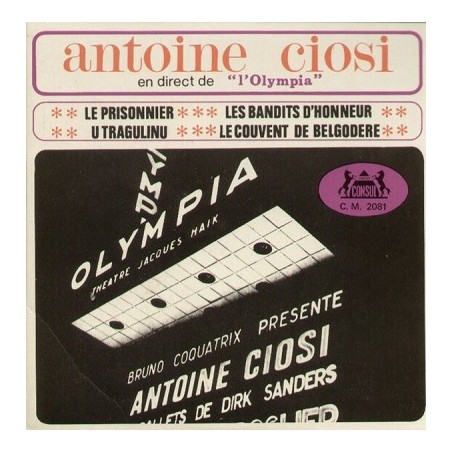 Antoine Ciosi - En Direct De "L'Olympia" Vinyle 45 Tours Occasion