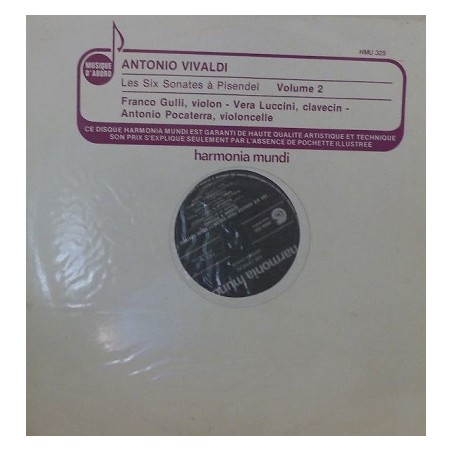 Antonio Vivaldi Les Six Sonates À Pisendel Volume 2 Vinyle Occasion
