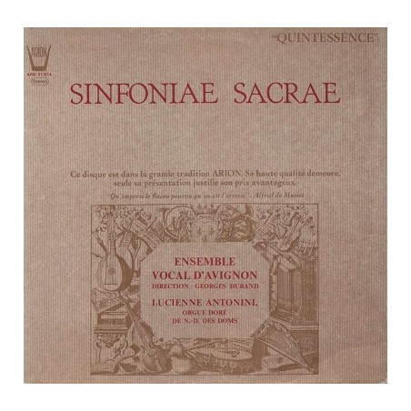 Sinfoniae Sacrae Vinyle Occasion