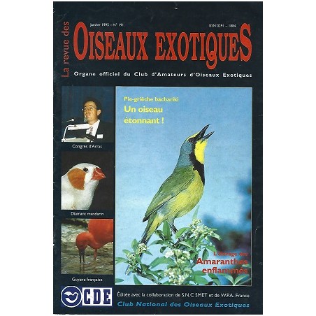 La Revue des Oiseaux Exotiques n°191