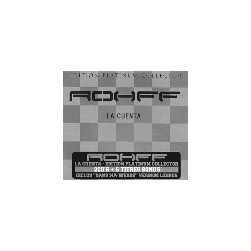 Rohff La Cuenta Edition Platinium Collector Cd Album Rohff La Cuenta Edition Platinium Collector Cd Album